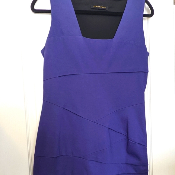 💜 Cynthia Steffe body hugging purple dress- Size 8 - Picture 1 of 4